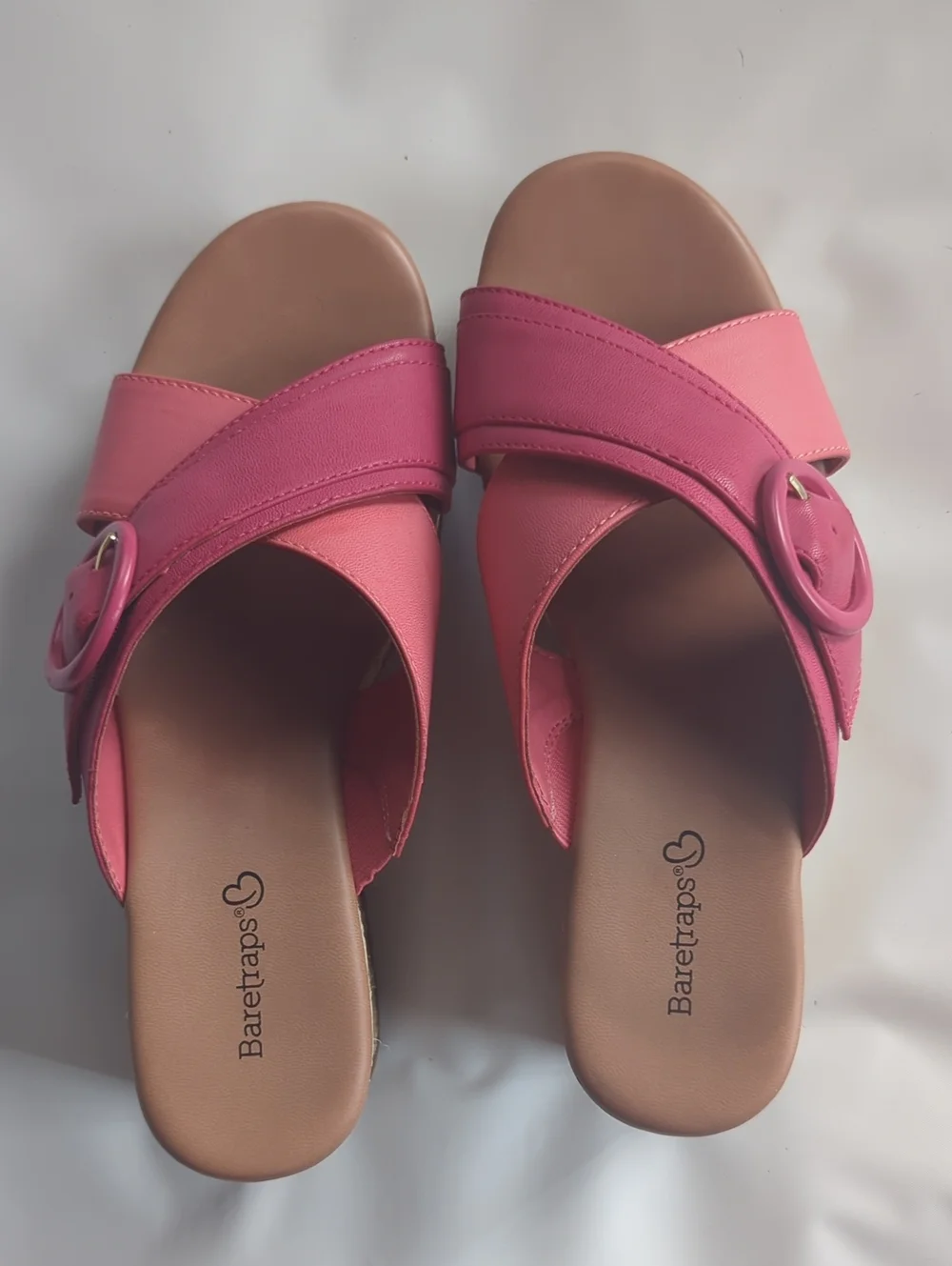 Baretraps Womens Sandals Wedge Pink Punch Sydney Coquette Cottagecore Dainty 6.5